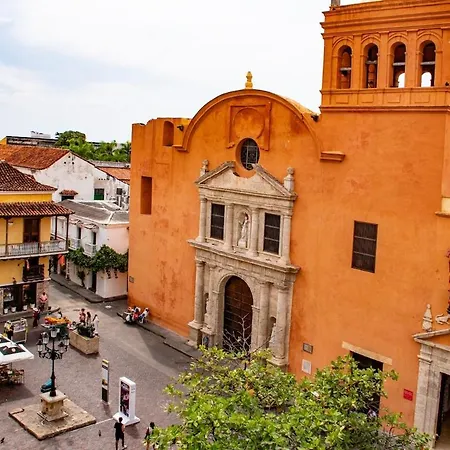 Apartamento Estudio Colonial Con Balcón, Plaza Santo Domingo Con Piscina Cartagena